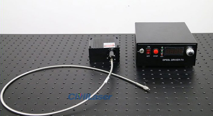375nm 300mW Ultra-Violer Fiber Coupled Laser With Power Supply